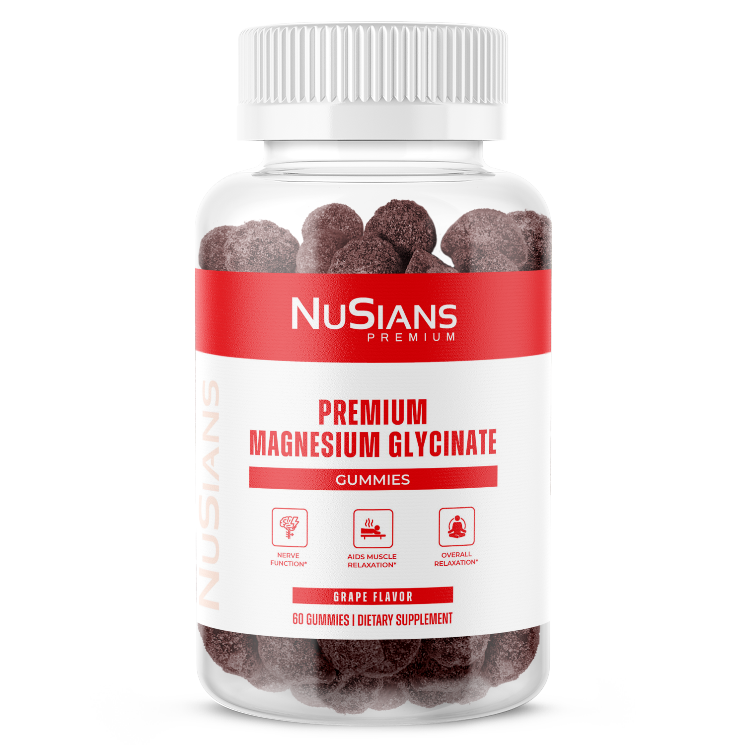 Premium Magnesium Glycinate Gummies – Grape Flavor